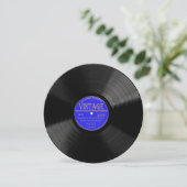 Uitnodiging voor gepersonaliseerd vinylrecord (Staand voorkant)