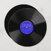 Uitnodiging voor gepersonaliseerd vinylrecord (Voorkant / Achterkant)