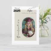 Uitnodiging voor gepersonaliseerde Afstuderen foto (Staand voorkant)