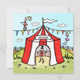 Uitnodiging voor gepersonaliseerde Circus Birthday