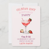 Uitnodiging voor gepersonaliseerde cocktail verjaa (Voorkant)