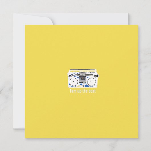 Uitnodiging voor gepersonaliseerde dansfeest (Achterkant)