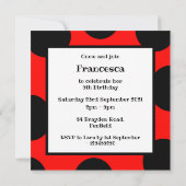 Uitnodiging voor gepersonaliseerde Ladybird Patter (Achterkant)