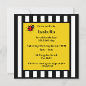 Uitnodiging voor gepersonaliseerde Ladybird Patter (Achterkant)