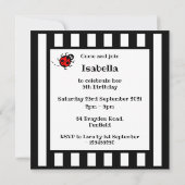 Uitnodiging voor gepersonaliseerde Ladybird Patter (Achterkant)