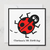 Uitnodiging voor gepersonaliseerde Ladybird Patter (Voorkant)