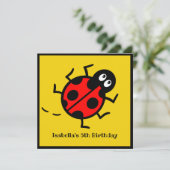 Uitnodiging voor gepersonaliseerde Ladybird Patter (Staand voorkant)