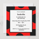 Uitnodiging voor gepersonaliseerde Ladybird Patter (Achterkant)