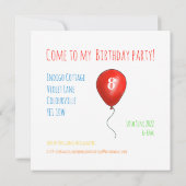 Uitnodiging voor gepersonaliseerde regenboogpartij (Achterkant)