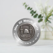 Uitnodiging voor gepersonaliseerde Roman Coin-ontw (Staand voorkant)