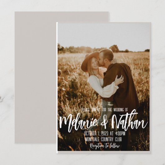 Uitnodiging voor gepersonaliseerde weddenschappen (Voorkant / Achterkant)