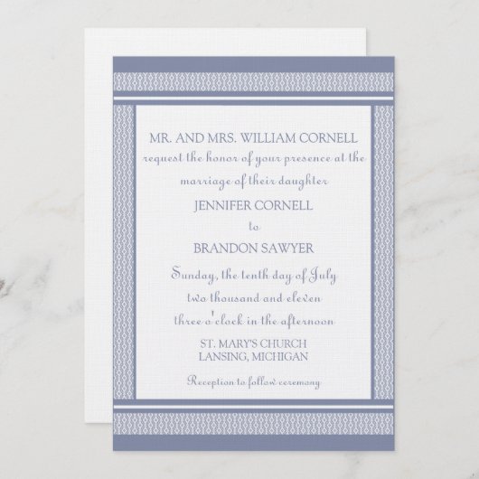 Uitnodiging voor geraffineerde gaffel (Voorkant / Achterkant)