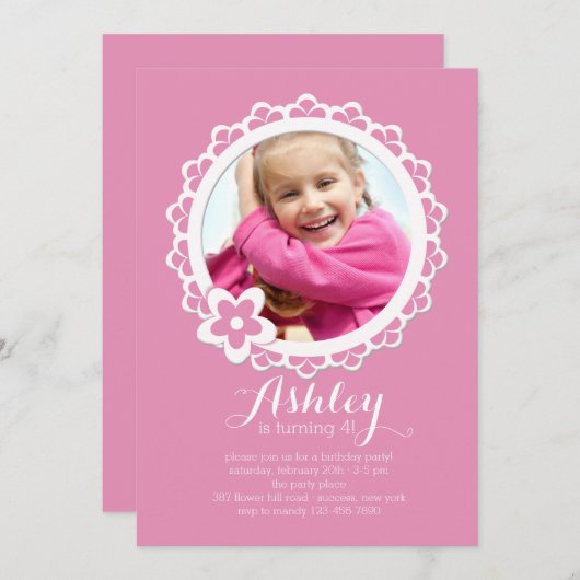 Uitnodiging voor geschulpte Lijsten (Voorkant / Achterkant)