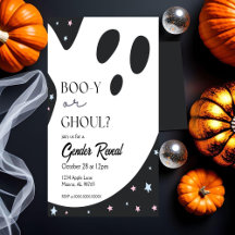 Uitnodiging voor geslacht bekendmaking met Hallowe