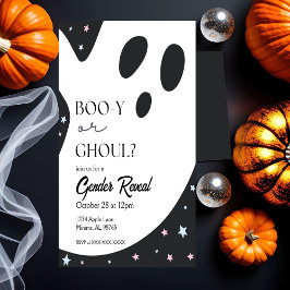 Uitnodiging voor geslacht bekendmaking met Hallowe
