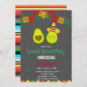 Uitnodiging voor geslacht onthulling feest (Voorkant / Achterkant)