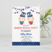 Uitnodiging voor geslacht onthulling feest op Onaf (Staand voorkant)