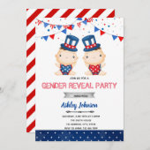 Uitnodiging voor geslacht onthulling feest op Onaf (Voorkant / Achterkant)