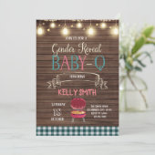 Uitnodiging voor geslacht onthulling feest van Bab (Staand voorkant)