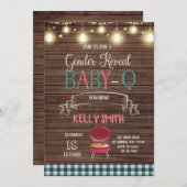 Uitnodiging voor geslacht onthulling feest van Bab (Voorkant / Achterkant)