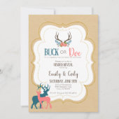 Uitnodiging voor geslacht onthulling feestje baby  (Voorkant)