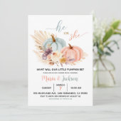 Uitnodiging voor geslachtsreveleatie van rustieke  (Staand voorkant)