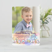 Uitnodiging voor gestippelde paasfoto (Staand voorkant)