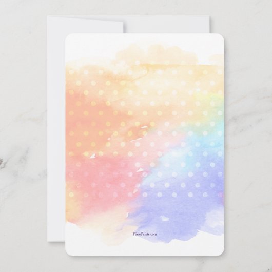 Uitnodiging voor gestippelde paasfoto (Achterkant)