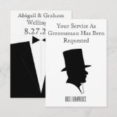 Uitnodiging voor Getuige of Bruidsjonker (Voorkant / Achterkant)