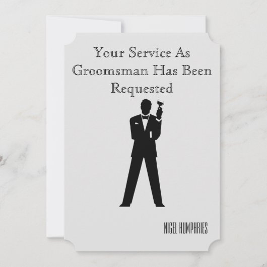 Uitnodiging voor Getuige of Bruidsjonker (Voorkant)