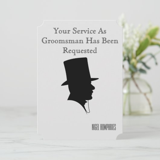 Uitnodiging voor Getuige of Bruidsjonker (Staand voorkant)