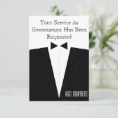 Uitnodiging voor Getuige of Bruidsjonker (Staand voorkant)