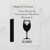 Uitnodiging voor Getuige of Bruidsjonker (Voorkant / Achterkant)