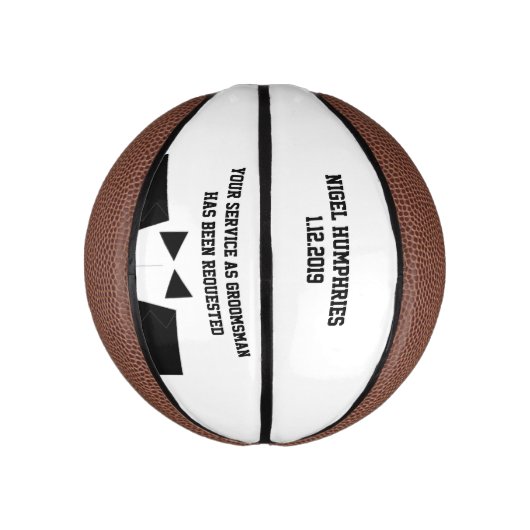 Uitnodiging voor getuige of bruidsjonker in de vor basketbal (Verticaal)