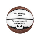 Uitnodiging voor getuige of bruidsjonker in de vor basketbal (Voorkant)