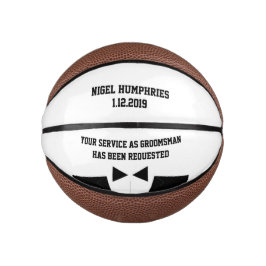 Uitnodiging voor getuige of bruidsjonker in de vor basketbal