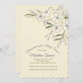 Uitnodiging voor geurjasmijn Baby shower (Voorkant / Achterkant)