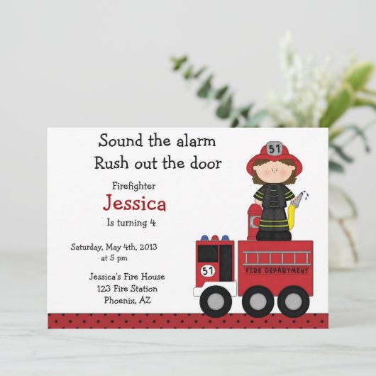 Uitnodiging voor gevechtsmeisjes (Staand voorkant)