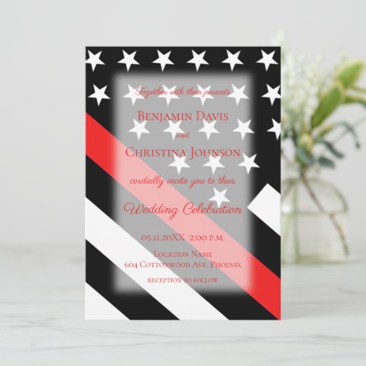 Uitnodiging voor gevechtsvlag (Staand voorkant)