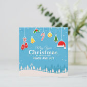 Uitnodiging voor gevierd met vredes- en feestdagen (Staand voorkant)