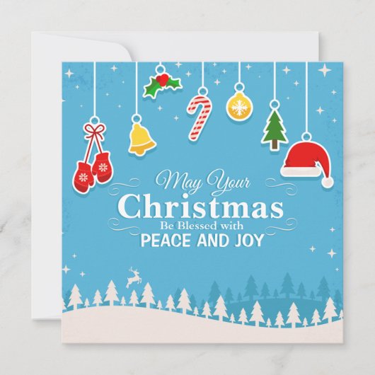 Uitnodiging voor gevierd met vredes- en feestdagen (Voorkant)