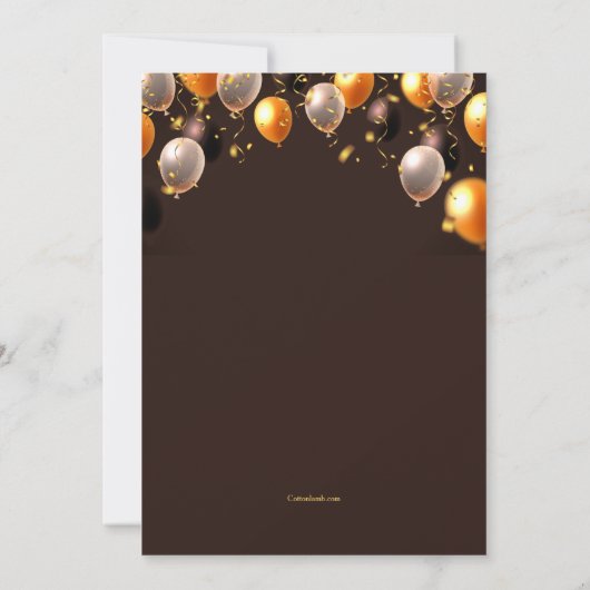 Uitnodiging voor gevierde ballonnen (Achterkant)