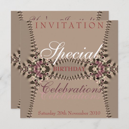 Uitnodiging voor gevierde feestdagen (Voorkant / Achterkant)