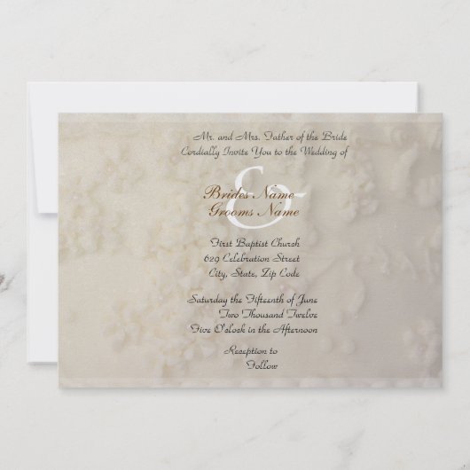 Uitnodiging voor gevriesdroogde bruiloft (Achterkant)