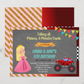 Uitnodiging voor gezamenlijk feest van prinses en  (Voorkant / Achterkant)