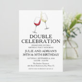 Uitnodiging voor gezamenlijk verjaardagsfeest met  (Staand voorkant)