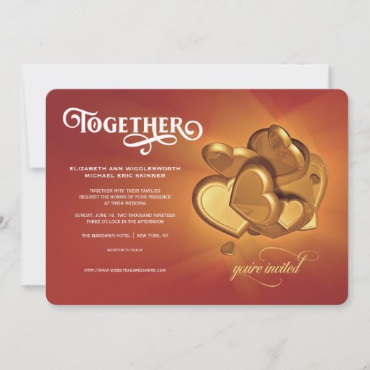 Uitnodiging voor gezamenlijke bruiloft (versie 5) (Voorkant)