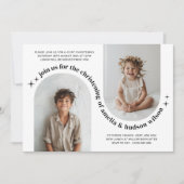 Uitnodiging voor gezamenlijke doop met dubbele boo (Voorkant)