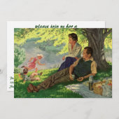 Uitnodiging voor gezinsuitstapje en familiereünie  (Voorkant / Achterkant)