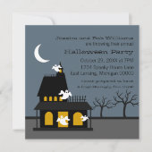 Uitnodiging voor Ghosty Haunted Halloween Party (Voorkant)